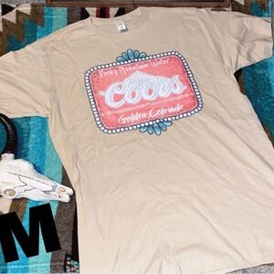 Coors Graphic T-Shirt in Tan